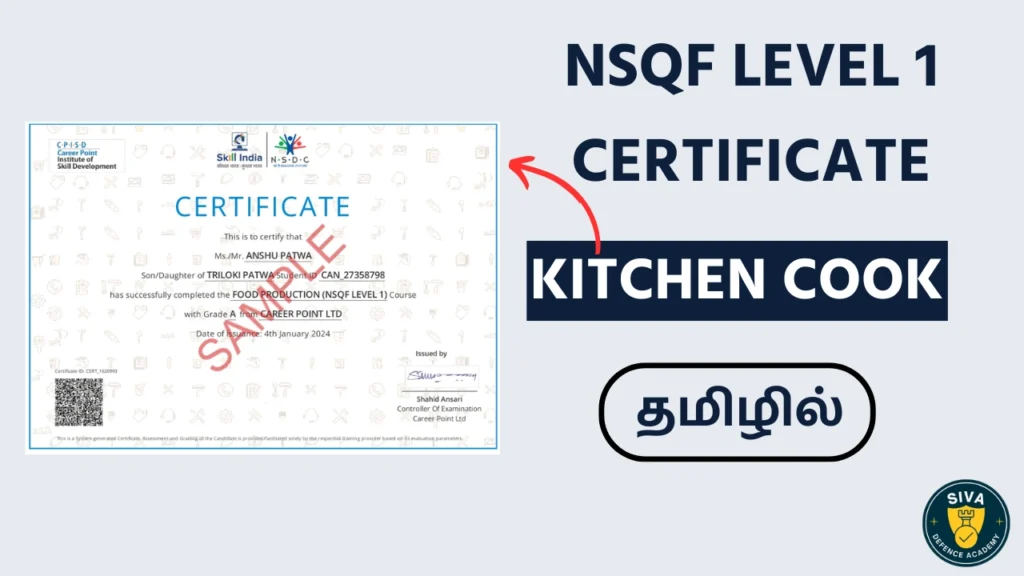 NSQF Level 1 Certificate
